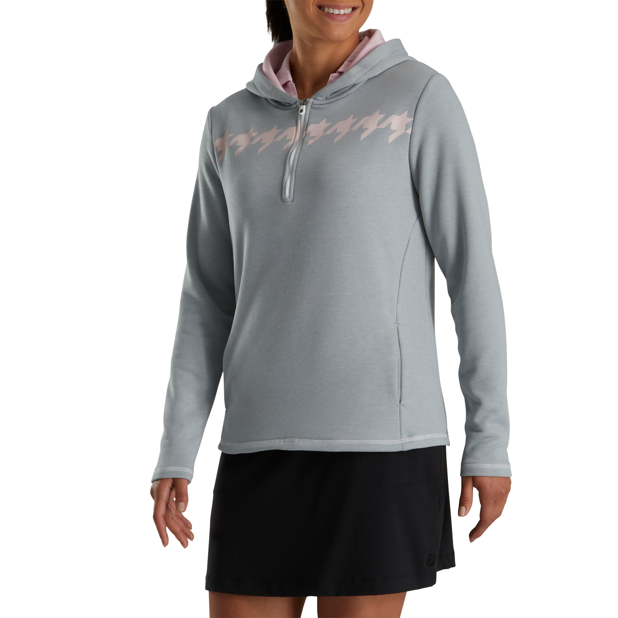 Half-Zip Hoodie-Previous Season Style Women