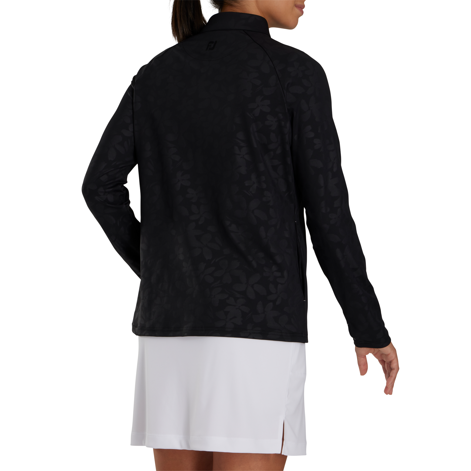 Embossed Quarter-Zip Mid-Layer Women