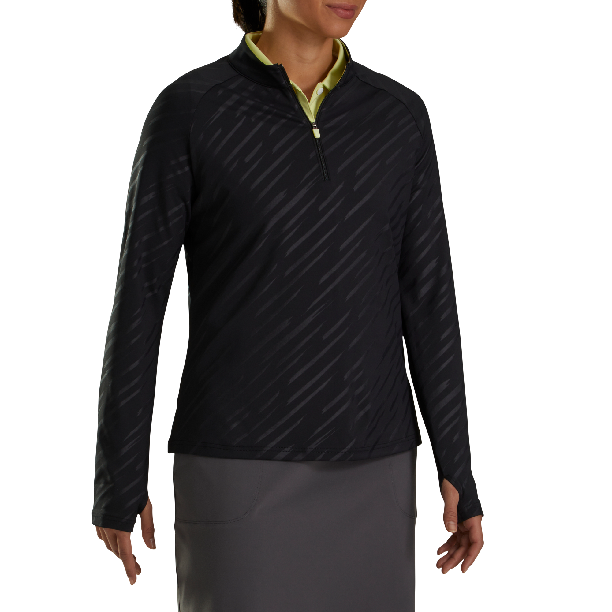 Half-Zip Embossed Jacket Women-Previous Season Style