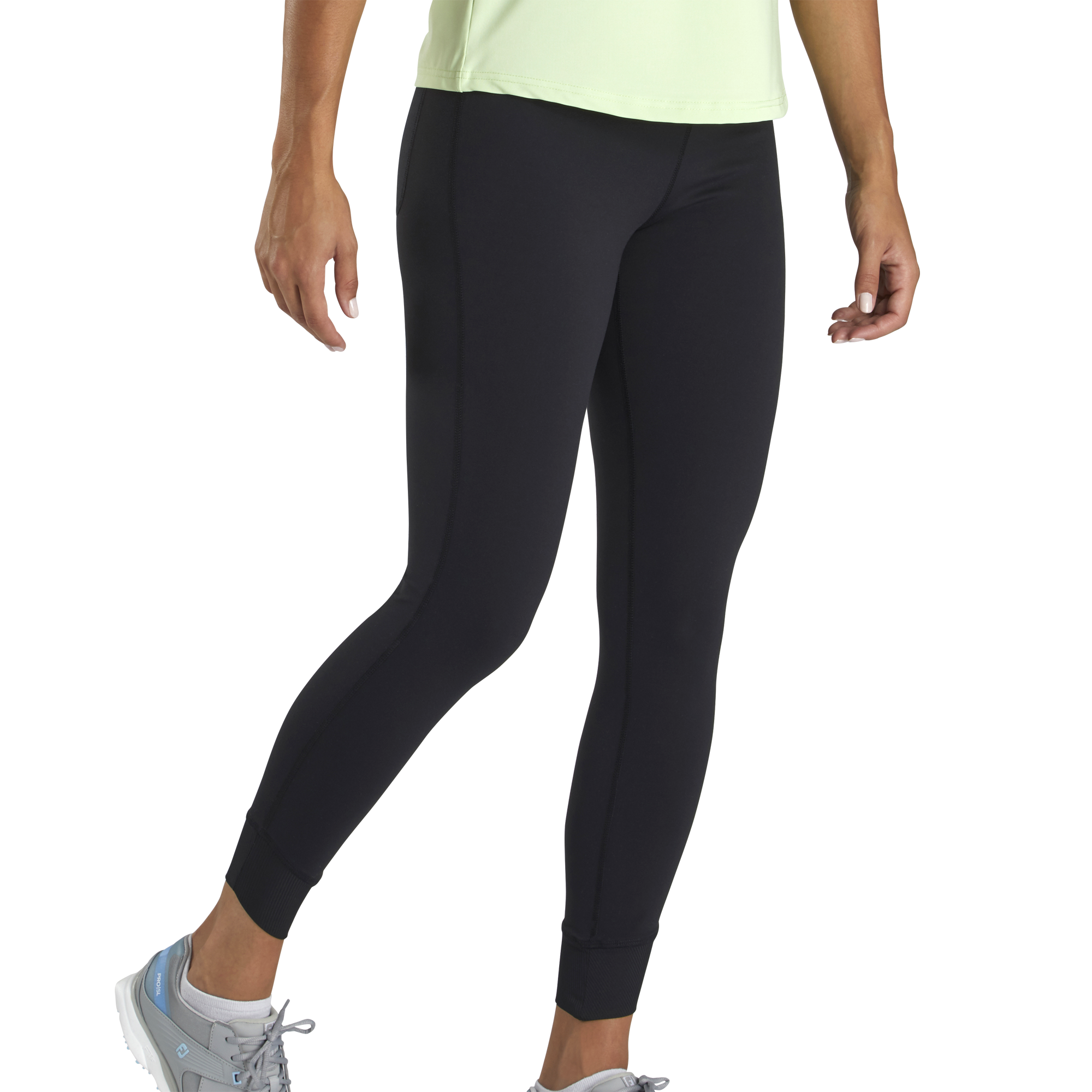 Ankle Length Rib Block Leggings Women