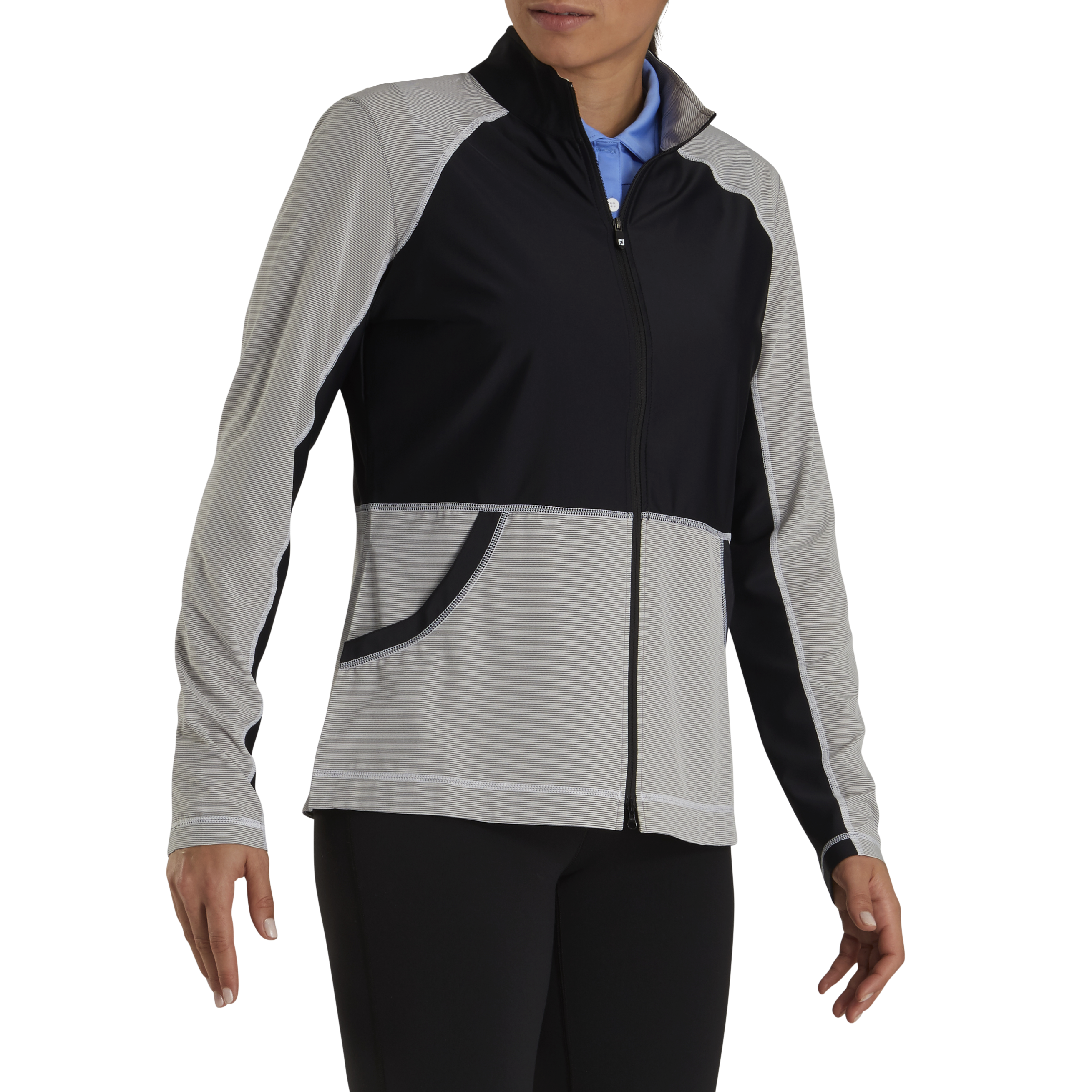 Full-Zip Mini Stripe Mid Layer Women-Previous Season Style