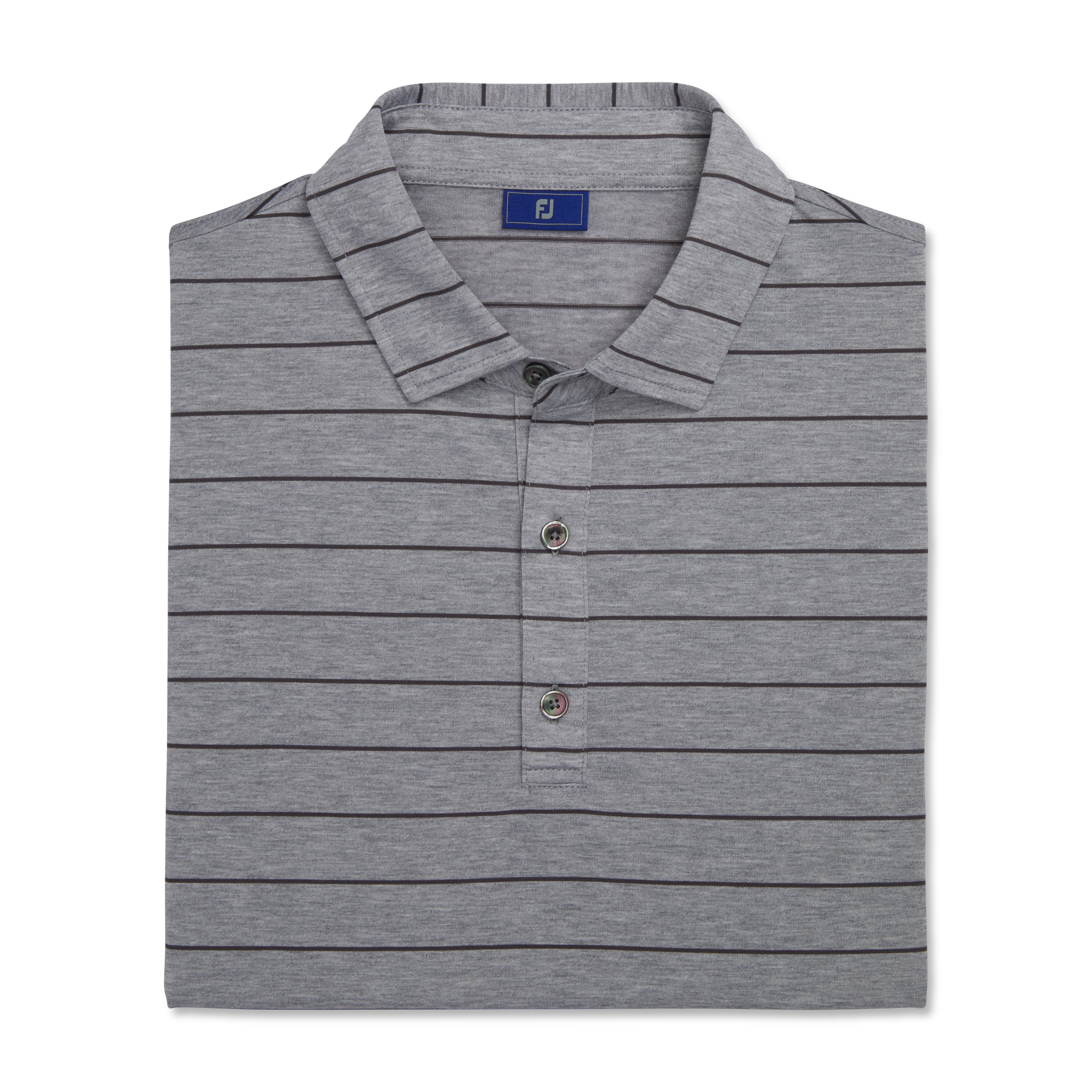 Athletic Fit Open Stripe Jersey Self Collar-Previous Season Style