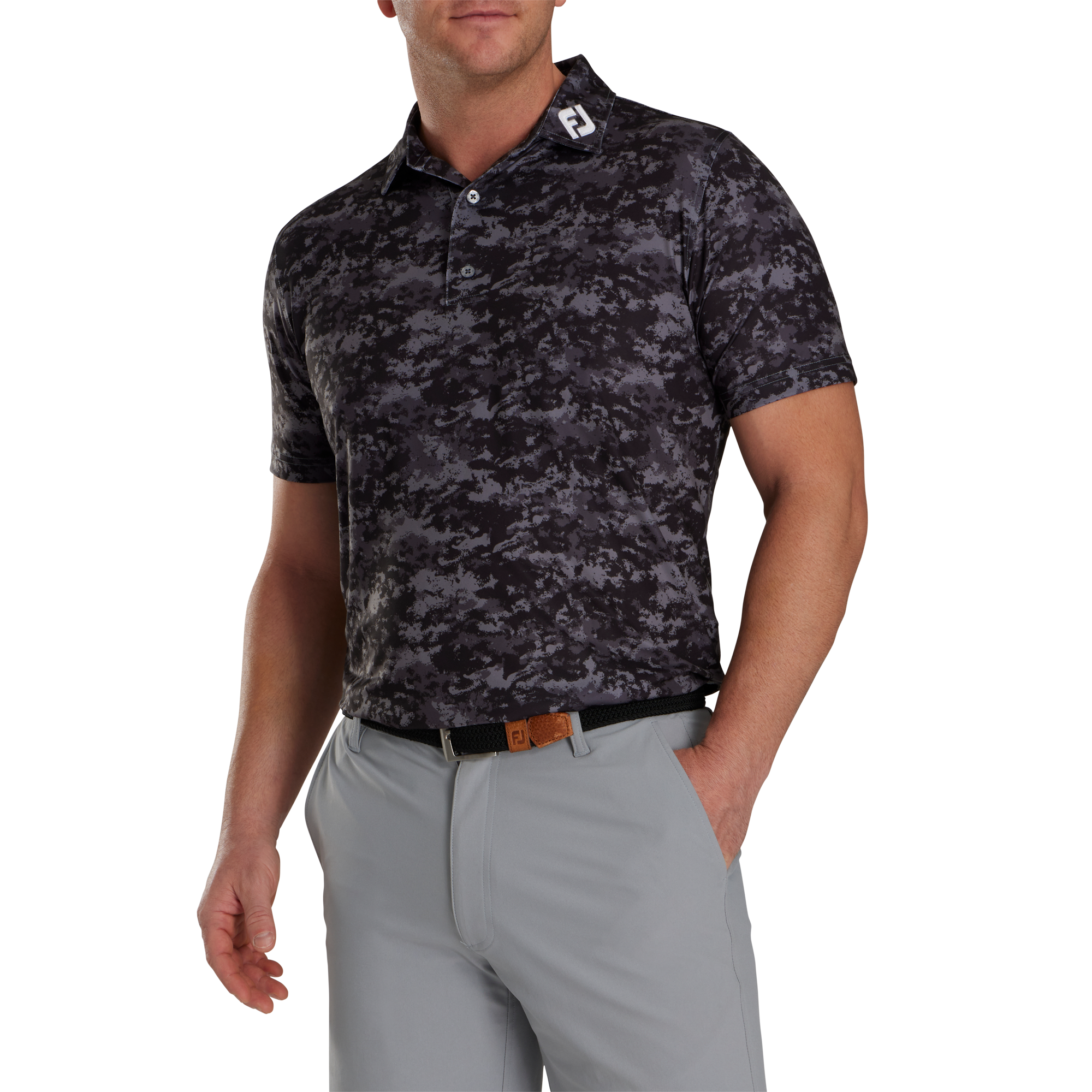 Athletic Fit Cloud Camo Lisle - FJ Tour Collar