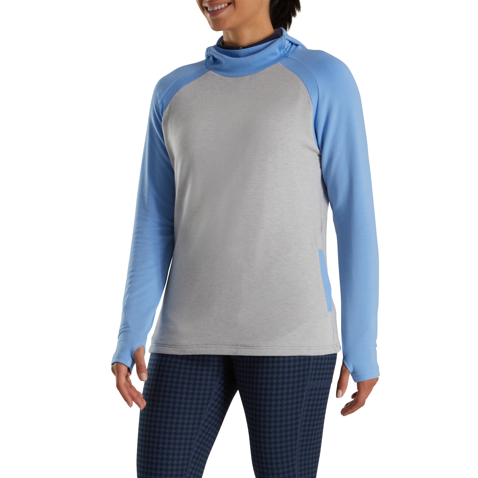 Color Block Hoodie-Previous Season Style Women