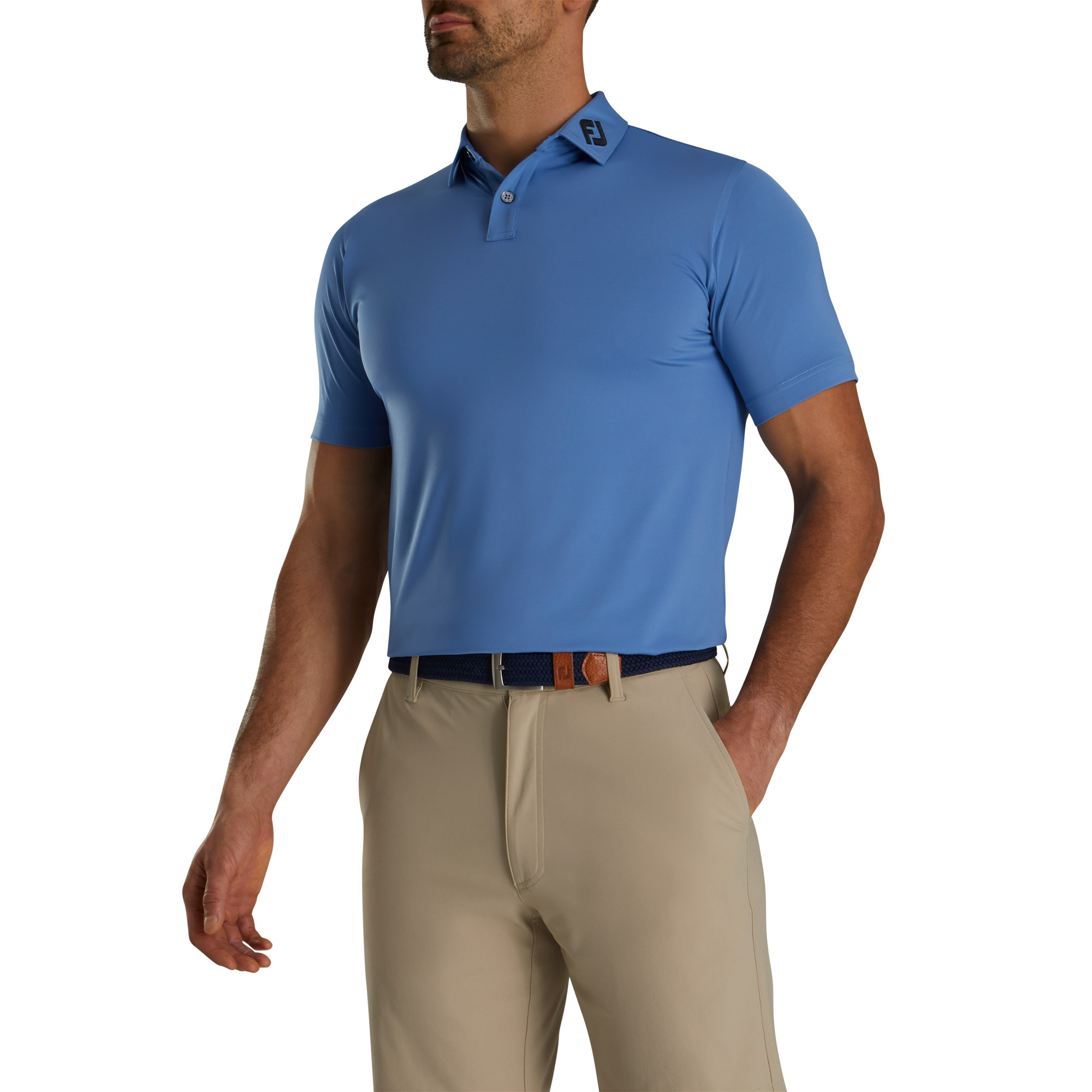 Athletic Fit Solid Lisle - FJ Tour Logo