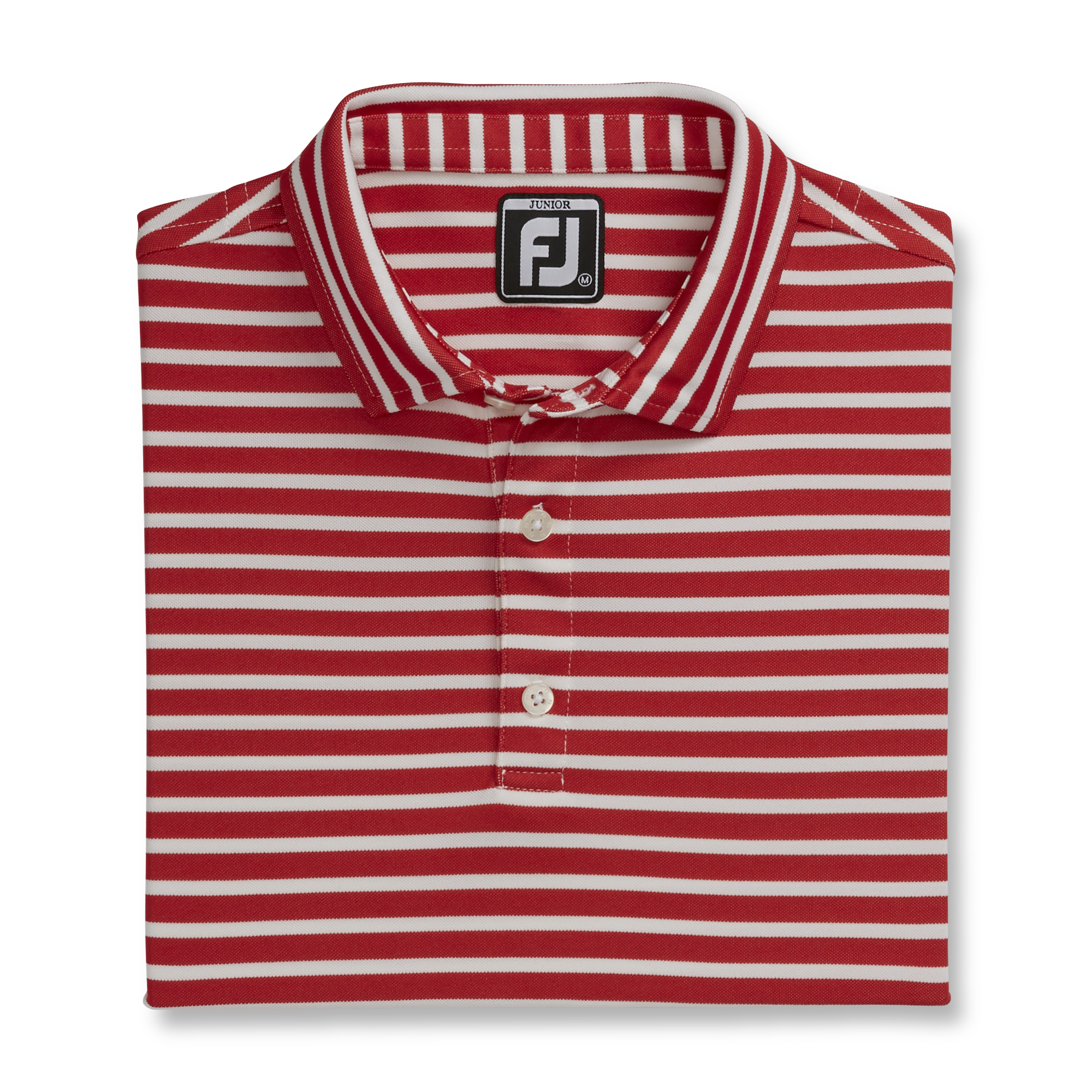 Striped Pique Self Collar Junior