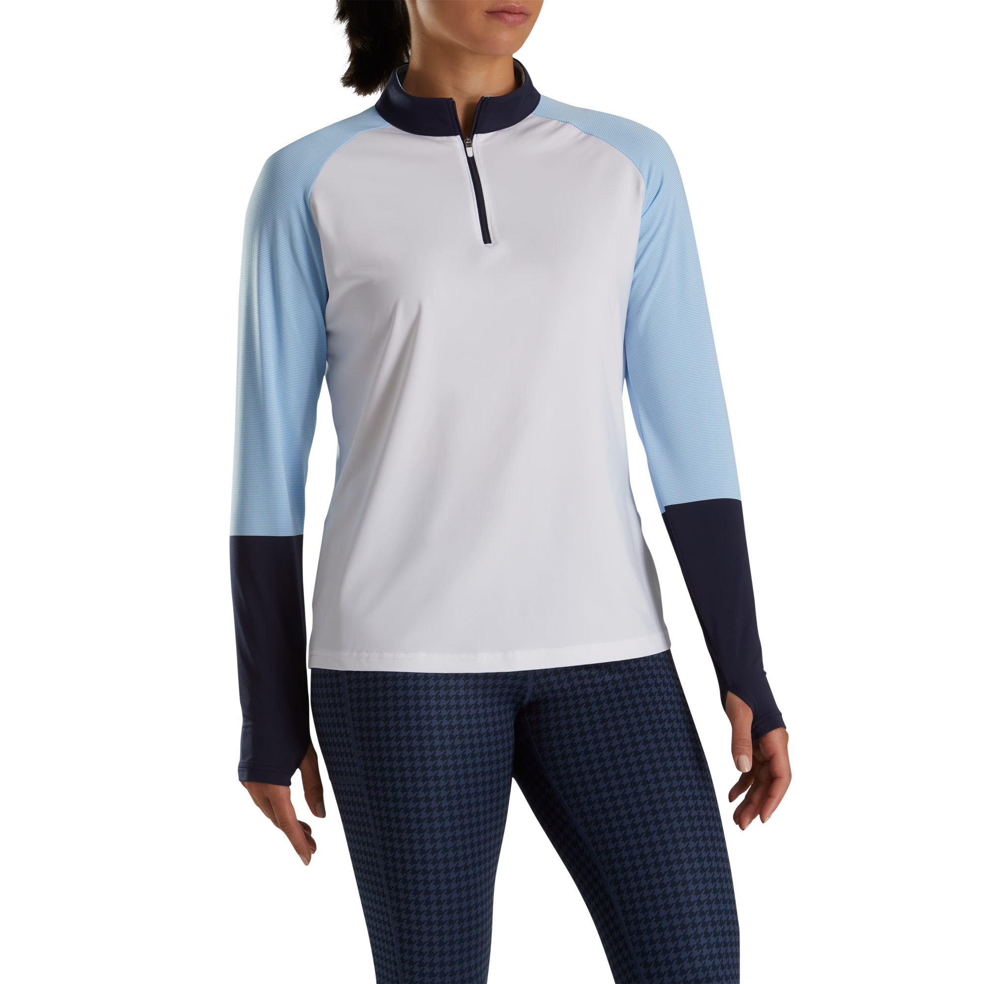 Micro Stripe Sun Protection Shirt-Previous Season Style Women