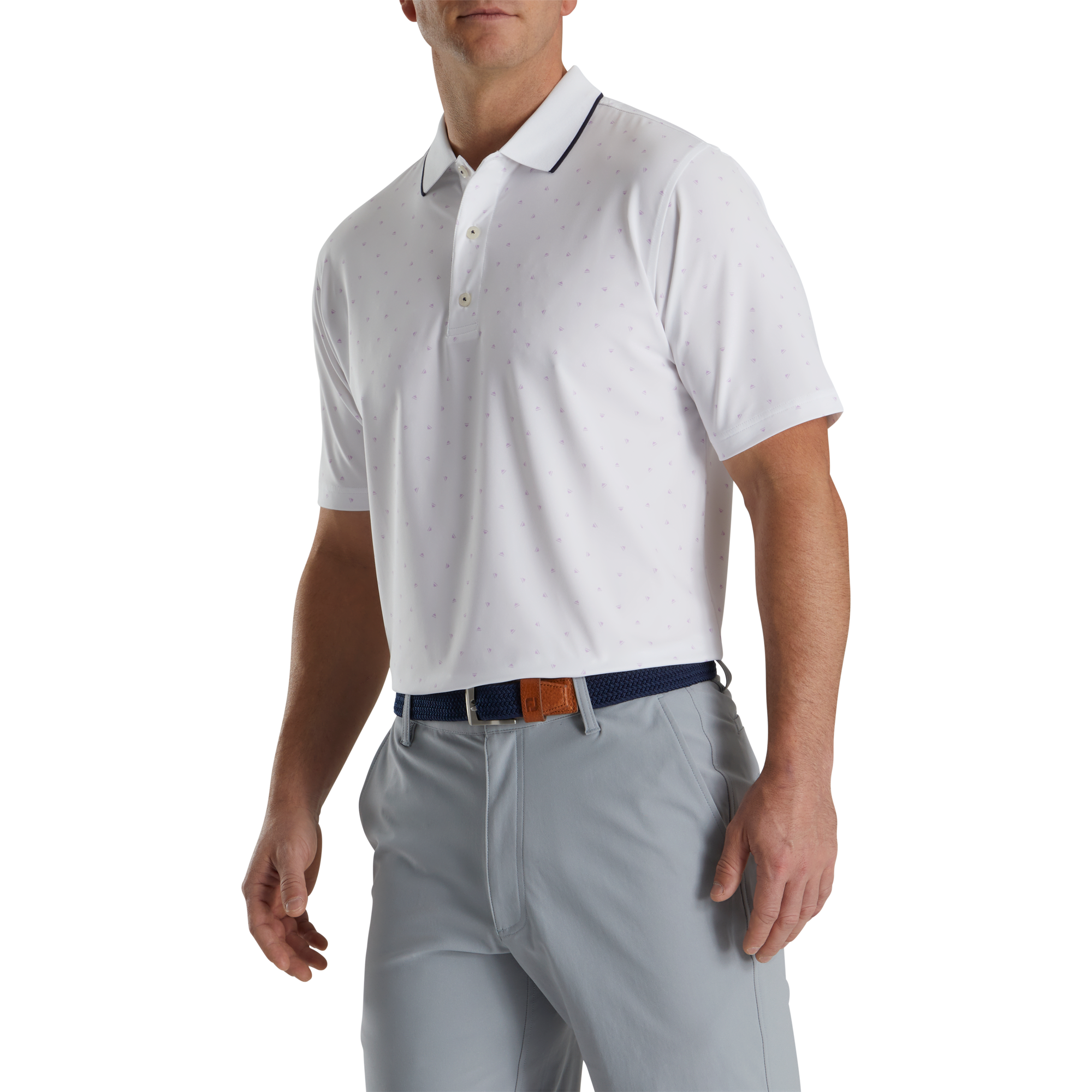 Push Play Print Lisle Knit Collar-Previous Season Style