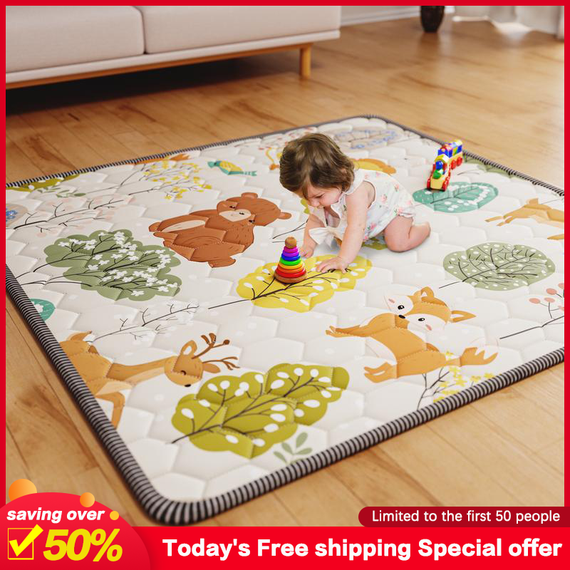 ieBabay, Baby game pad, portable game area for infants and young children, thick, soft, sponge style, (50x50) size play mat Toys Nursery Cute Outdoorfun Sensory