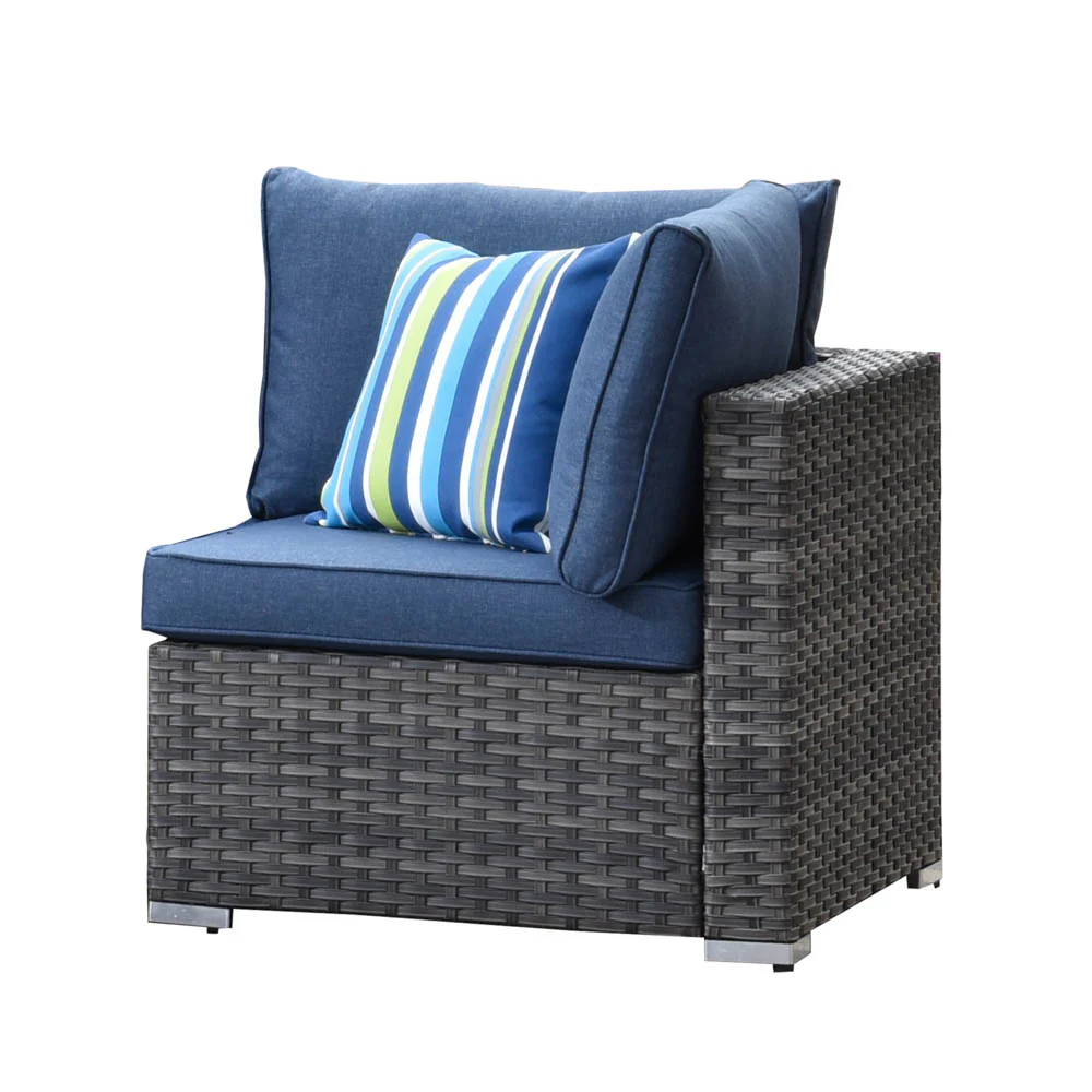 Ovios Patio Furniture Set 15-Piece with 42.12'' Fire Pit and Glass Table