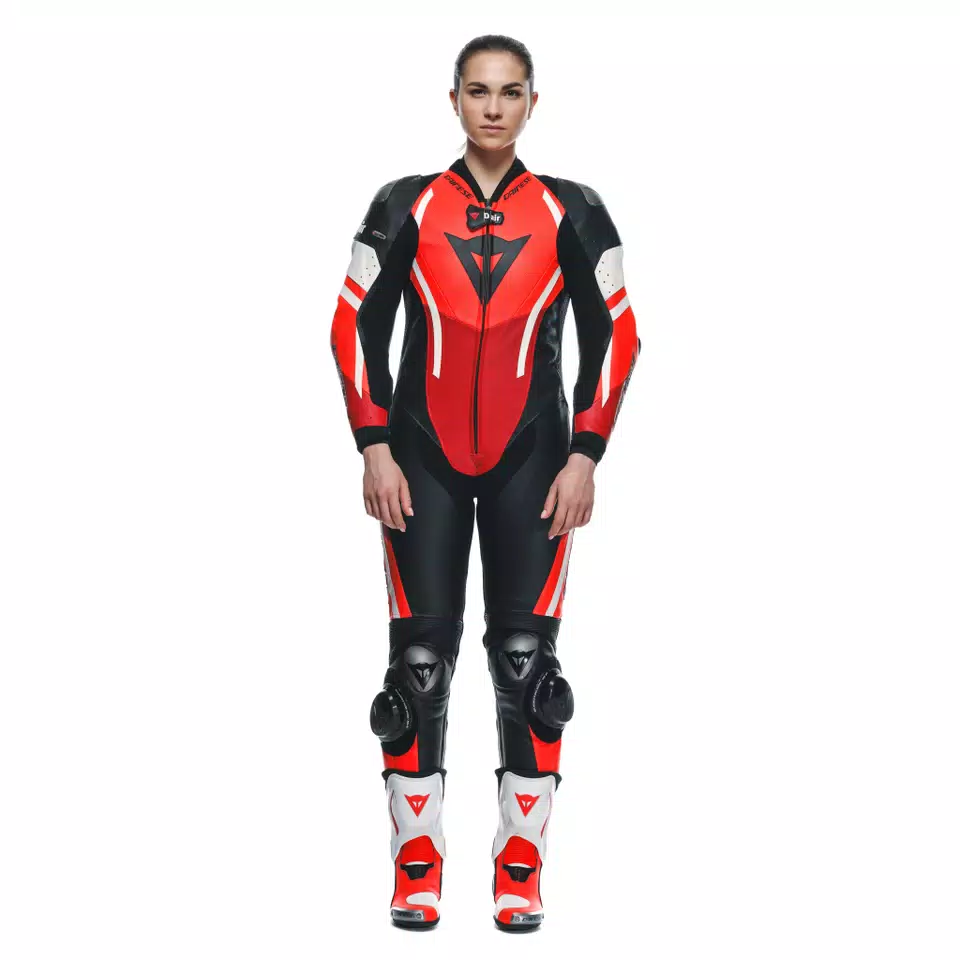 MISANO 3 D-AIR® - WOMEN'S 1-PIECE MOTORCYCLE PERFORATED LEATHER SUIT WITH AIRBAG - DAINESE