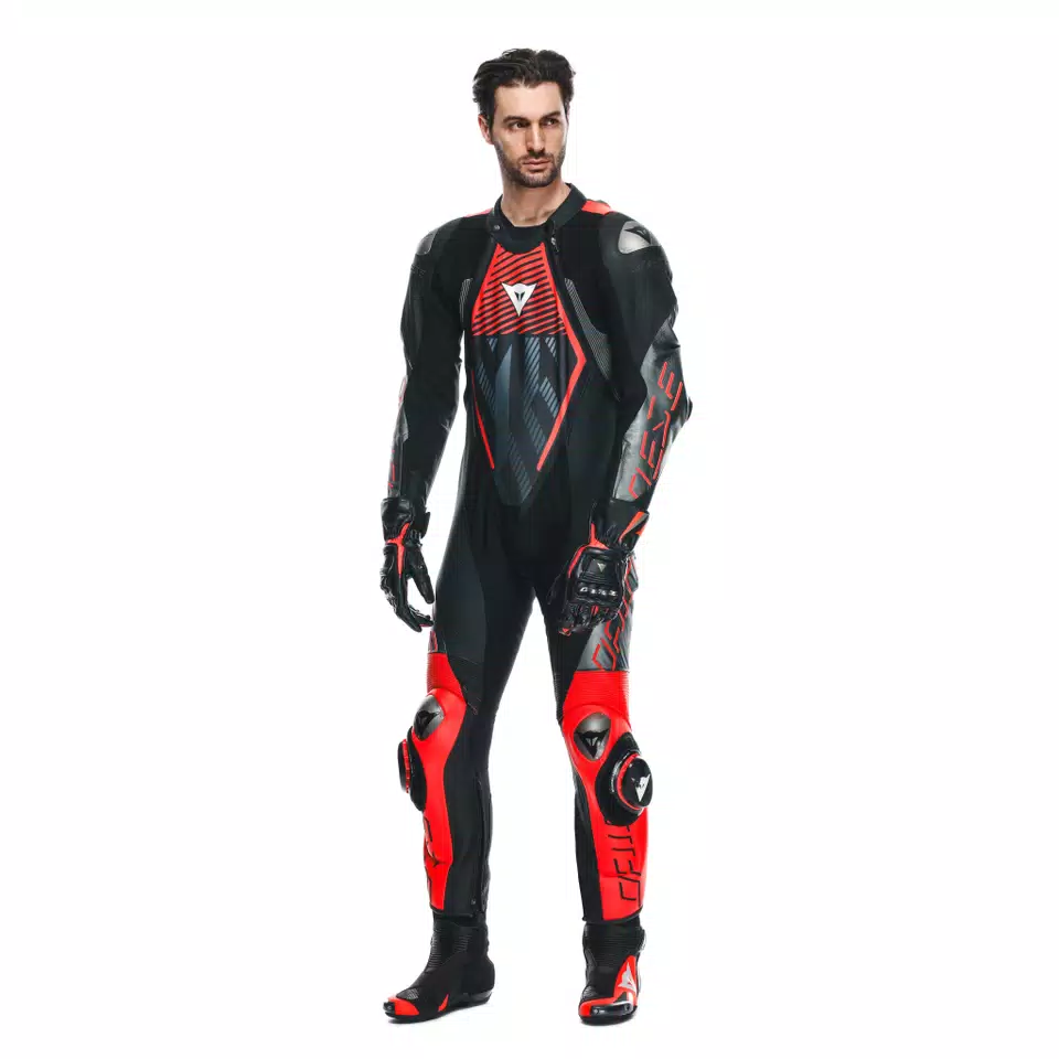AUDAX D-ZIP - MEN'S 1-PIECE MOTORCYCLE PERFORATED LEATHER SUIT - DAINESE