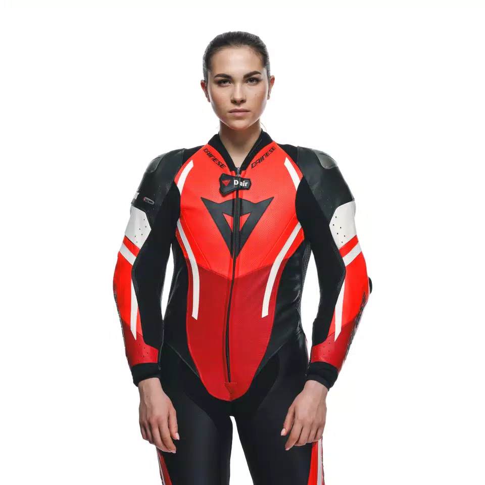 MISANO 3 D-AIR® - WOMEN'S 1-PIECE MOTORCYCLE PERFORATED LEATHER SUIT WITH AIRBAG - DAINESE