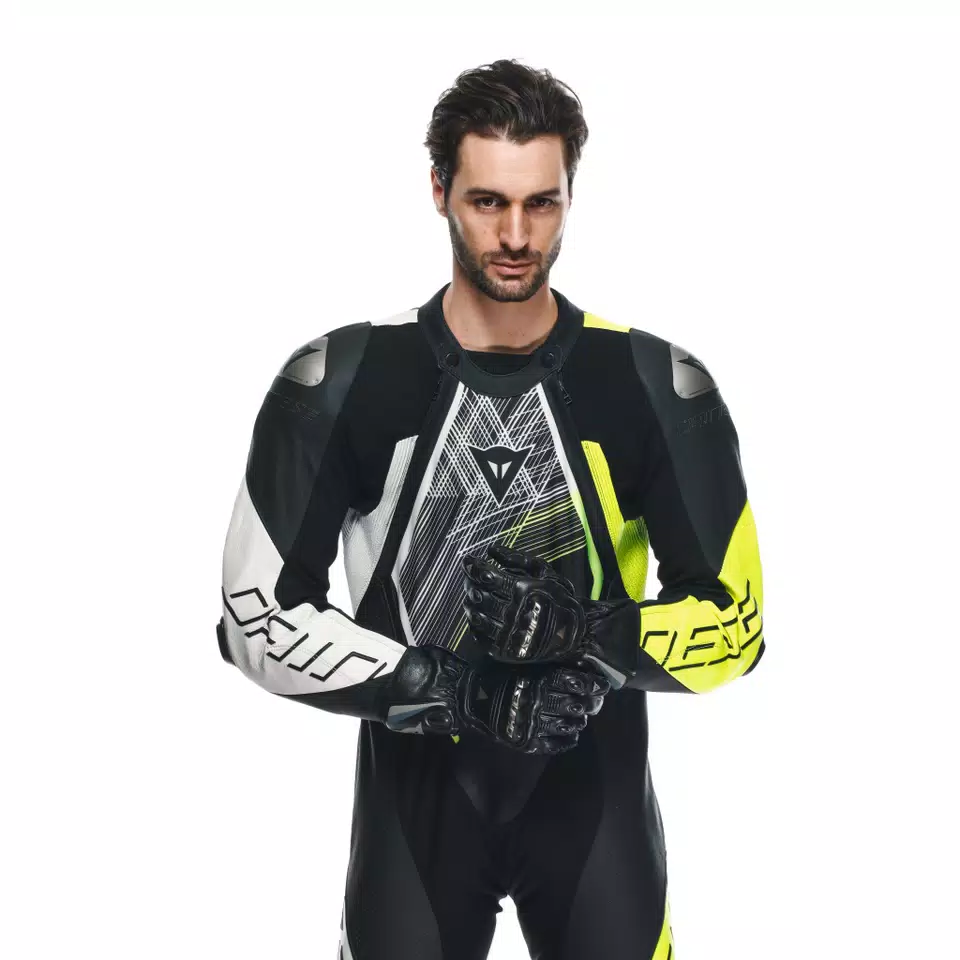 AUDAX D-ZIP - MEN'S 1-PIECE MOTORCYCLE PERFORATED LEATHER SUIT - DAINESE