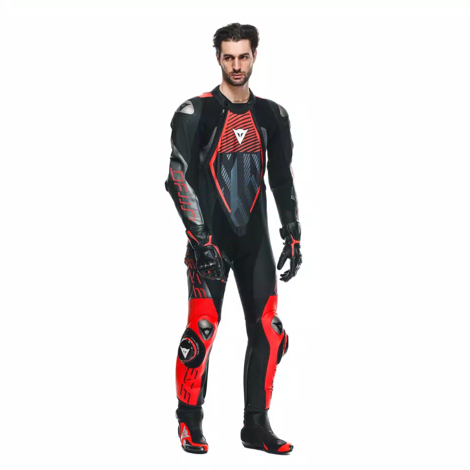 AUDAX D-ZIP - MEN'S 1-PIECE MOTORCYCLE PERFORATED LEATHER SUIT - DAINESE