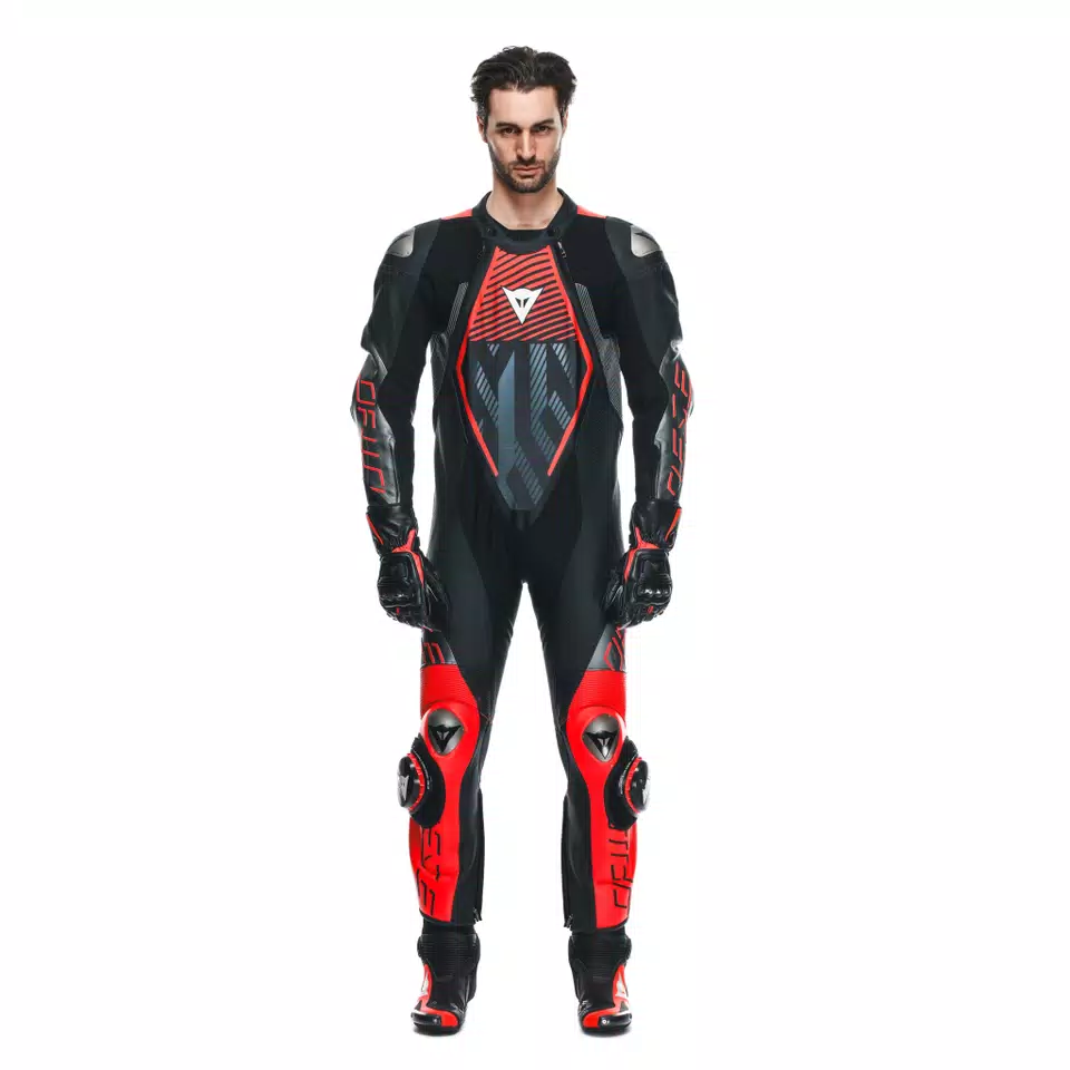 AUDAX D-ZIP - MEN'S 1-PIECE MOTORCYCLE PERFORATED LEATHER SUIT - DAINESE