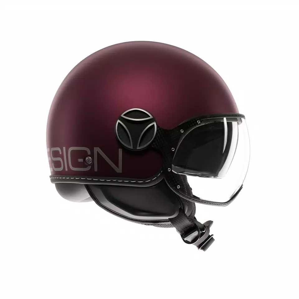 MOMODESIGN FGTR EVO MATT AMARENA / SILVER - JET HELMET WITH DUAL VISOR E2206 - DAINESE