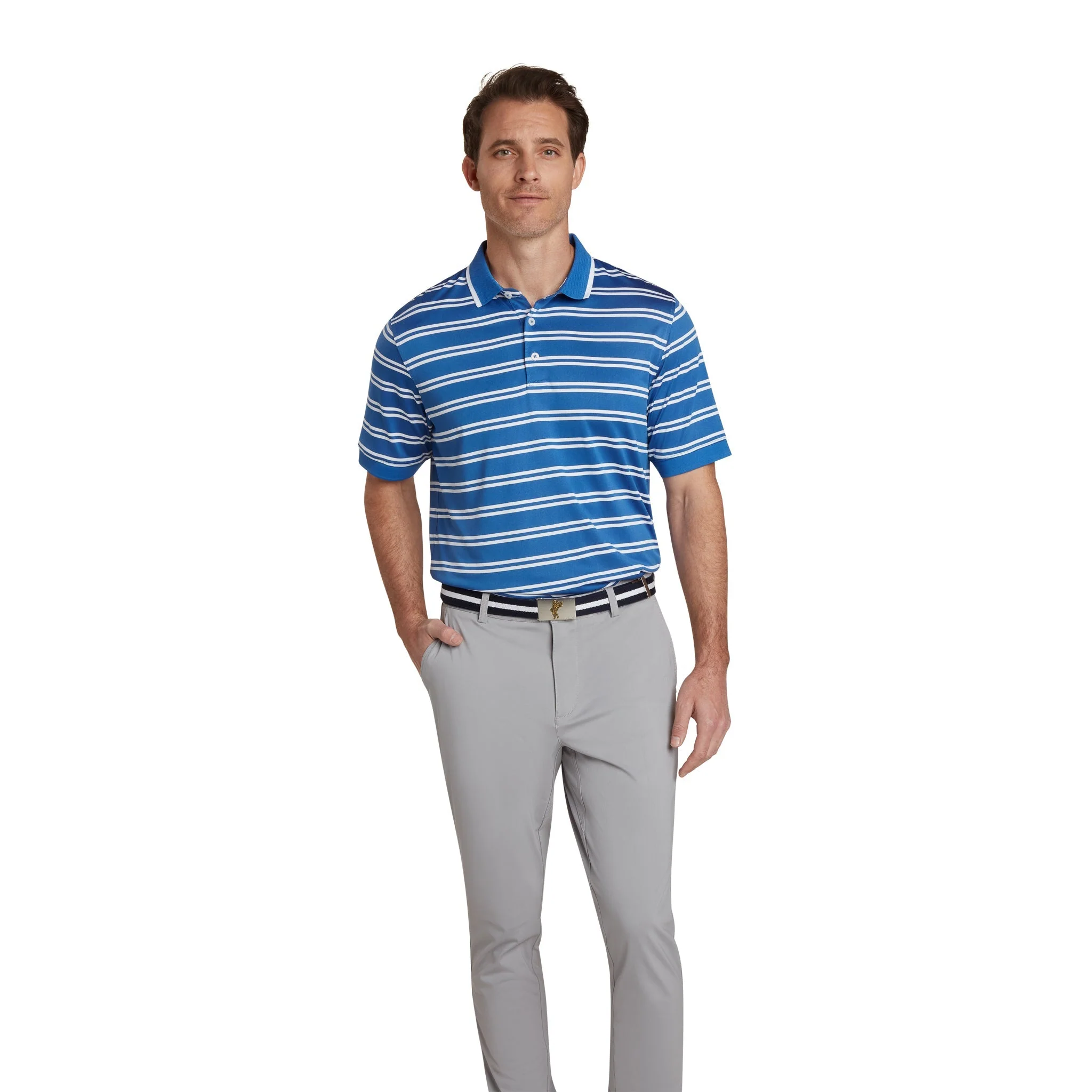 Mesh Double Stripe Polo