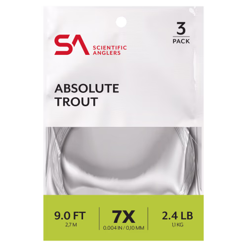 Scientific Anglers Absolute Trout Tapered Leader 3-Pack