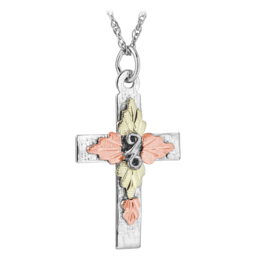 Landstrom's Sterling Silver Black Hills Gold Cross Necklace
