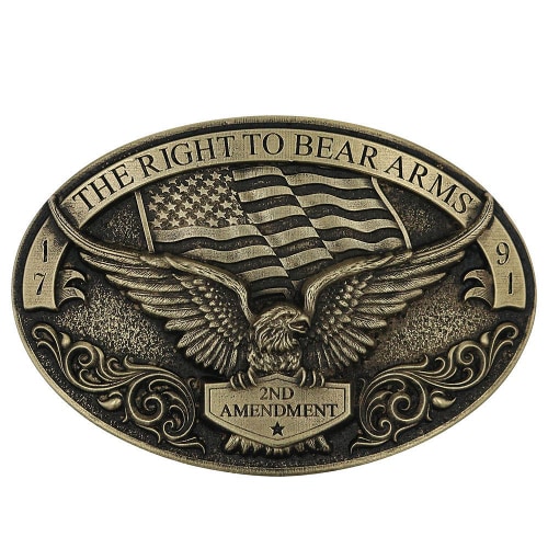 Montana Silversmiths Soaring Eagle 2nd Amendment Belt Buckle