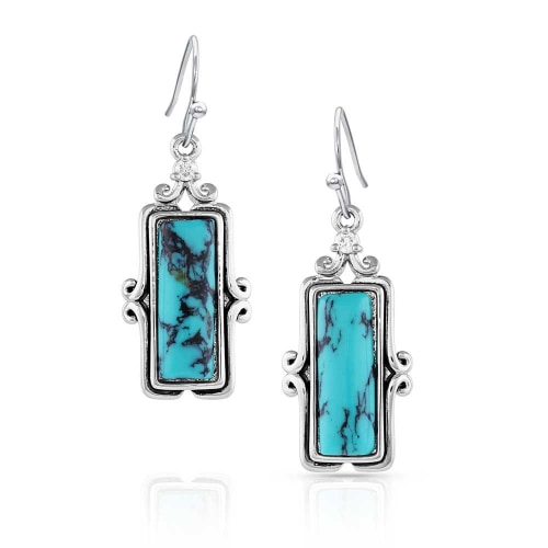 Montana Silversmiths Looking Glass Turquoise Hook Earrings