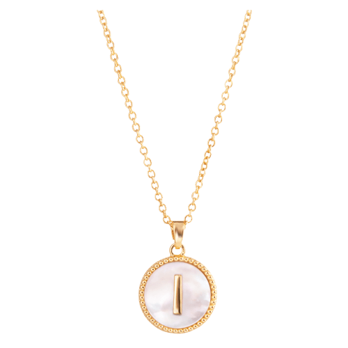 Amanda Blu Mother of Pearl I Initial Necklace