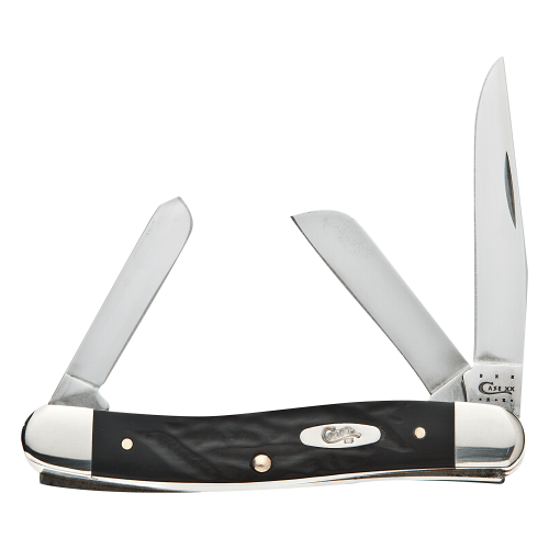 Case Rough Black Medium Stockman Pocket Knife