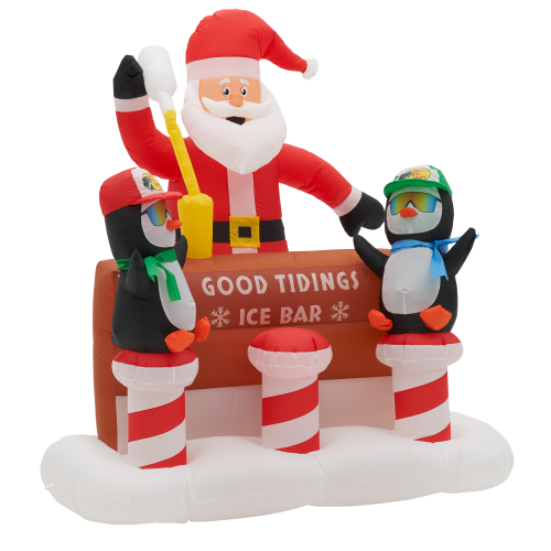 Bass Pro Shops Inflatable Santa Ice Bar with Motion Lights