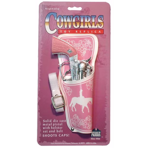 Parris Toys Cowgirls Toy Cap Gun and Holster Set for Kids