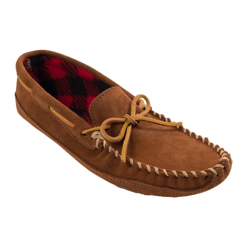 Minnetonka Double-Bottom Fleece Slipper Mocs for Men