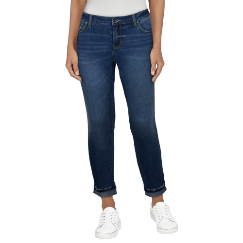 Natural Reflections Winston Cuffed Crop Jeans for Ladies