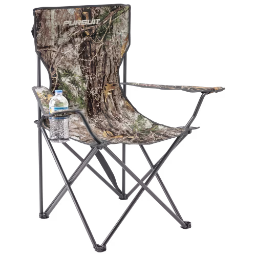 Pursuit Camo Hunting Collapsible Armchair with Carry Bag