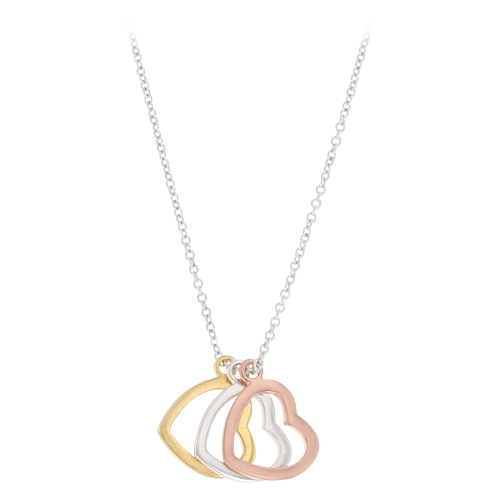 Montana Silversmiths Trio Heart Shadow Charm Necklace