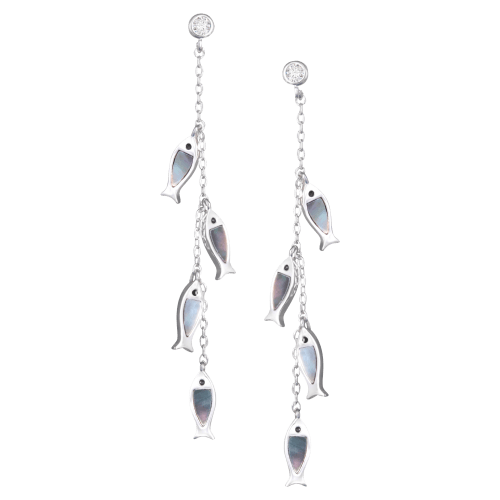 Amanda Blu Mother of Pearl Fish Dangle Earrings