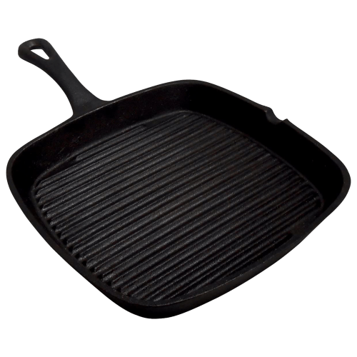 King Kooker Cast Iron Square Skillet with Pour Spout