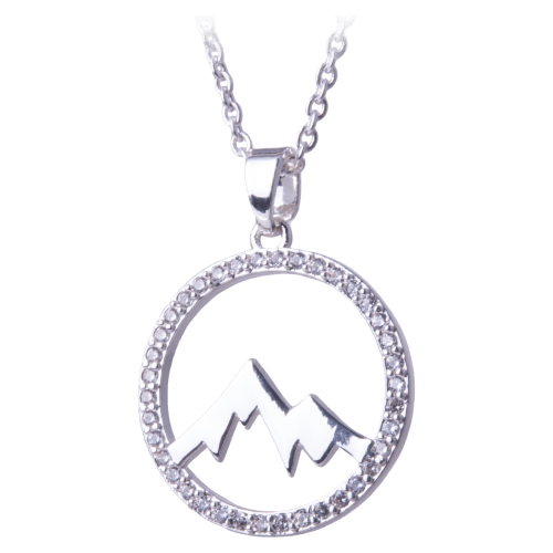 Amanda Blu Mountain Cubic Zirconia Open Circle Necklace