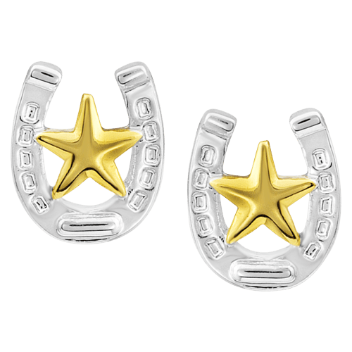 Montana Silversmiths Small Stars and Horseshoe Post Earrings