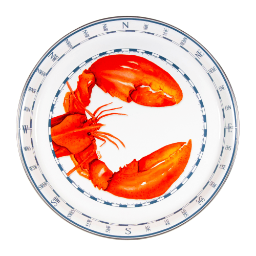 Golden Rabbit Enamelware Lobster Tray