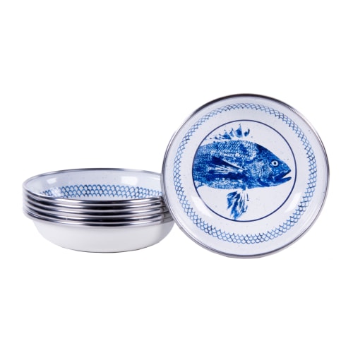 Golden Rabbit Fish Camp 6-Piece Tasting Dish Set