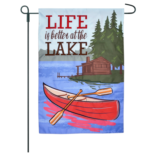 JEC Home Goods Lake Welcome 2-Sided Garden Flag