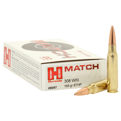Hornady Match .308 Win 168 Grain Centerfire Rifle Ammo