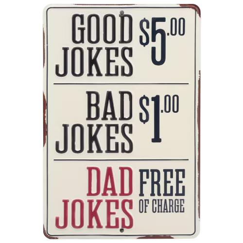 Open Road Brands Dad Jokes Mini Tin Sign
