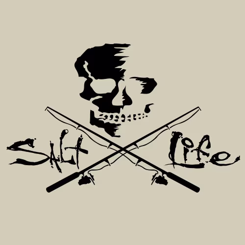 Salt Life Skull and Poles Decal
