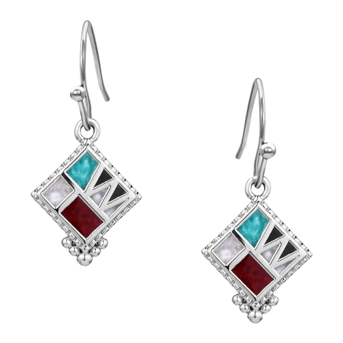 Montana Silversmiths Four Corner Mosaic Earrings