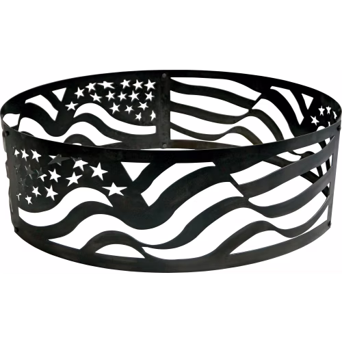 P&D Metal Works American Flag Campfire Ring