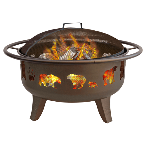 Landmann USA Patio Lights Fire Pit - Bears and Paws