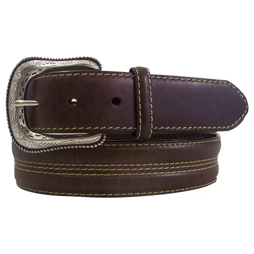 RedHead Ranch Silver Concho Leather Belt