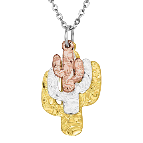 Montana Silversmiths Triple Cactus Necklace
