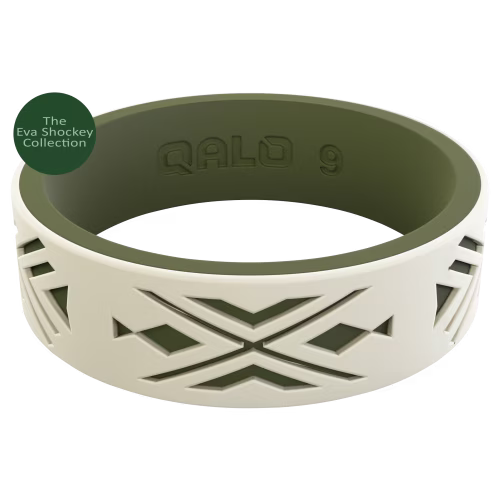 QALO Strata Arrowhead and Fish Silicone Ring for Ladies